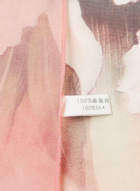 女士春秋印花蚕丝小方巾真丝围巾