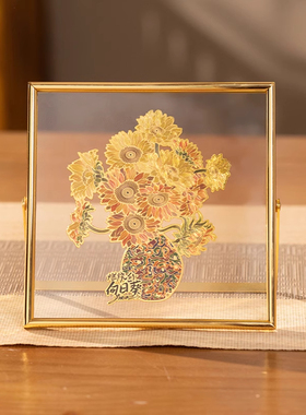 燃烧的向日葵桌面装饰摆件