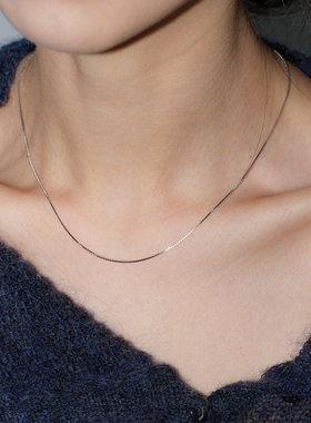 s925银压花扁蛇骨链极细柔软素链