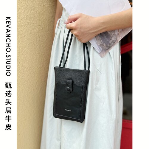 手机包女斜挎高级感2025新款迷你小包包牛皮小巧轻便洋气夏天女士 - 图2
