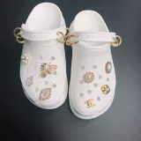 Crocs, золотой аксессуар, туфли, пряжка для обуви из жемчуга, делается под заказ