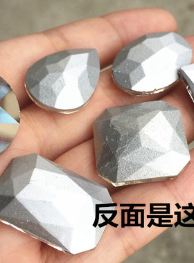 鞋上的补钻水钻配饰长方椭圆水滴玻璃钻凉鞋鞋子包包DIY材料配件