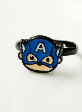 卡通开口戒指蛋黄哥美国队长卡通