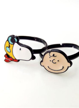 卡通经典情侣款史努比开口戒指