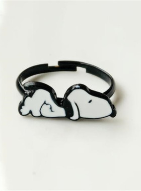 开口戒指日韩可爱史努比跳跳虎