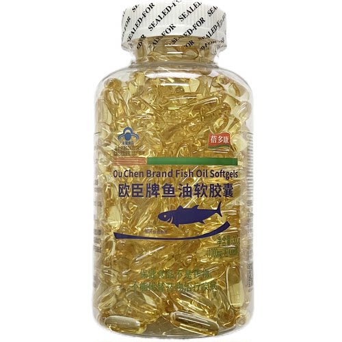 鱼油软胶囊深海鱼油成人中老年呵护血管视力模糊心脑血管保健品ve - 图1