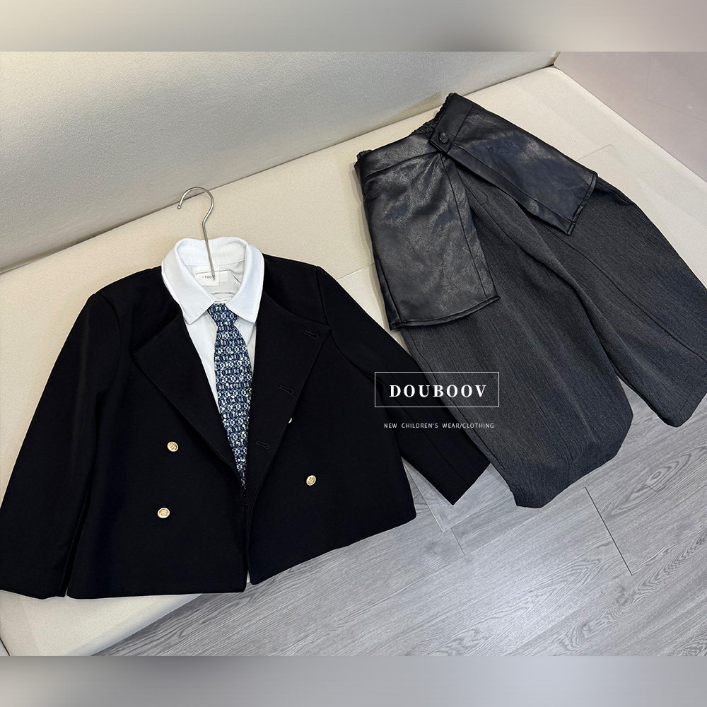 男童西装外套2025秋季新款儿童小香风西服宝宝韩系双排扣西服外套,淘宝优惠券,粉丝福利购,淘宝优惠卷