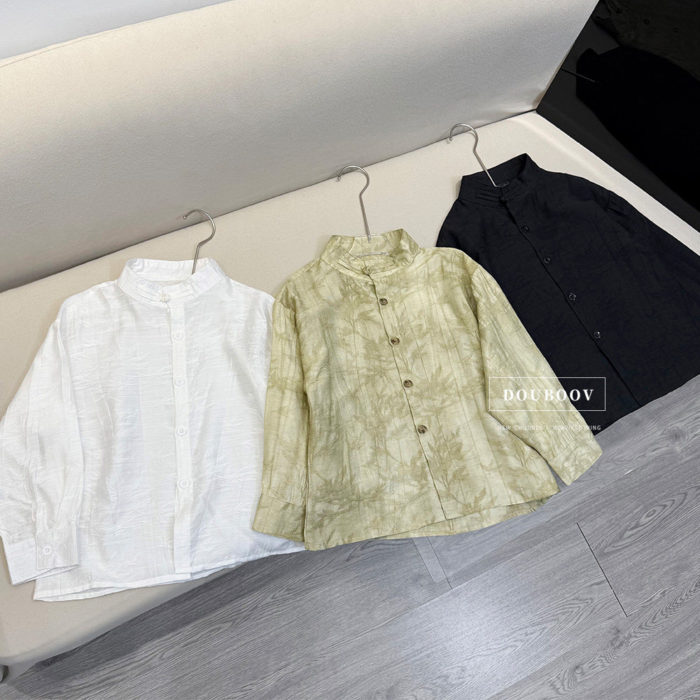 男童新中式长袖衬衫2025秋季儿童国风盘扣上衣宝宝国风演出服衬衣 - 图2