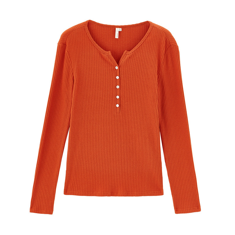 茵曼旗舰店长袖2020秋冬新款t恤 茵曼筱茵T恤