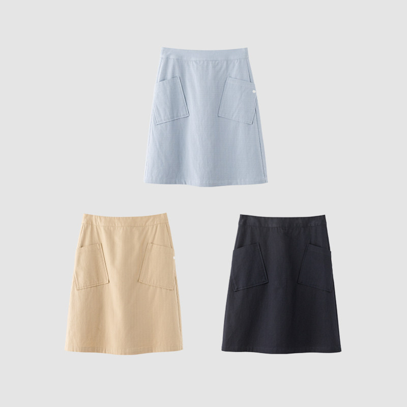 茵曼旗舰店2020秋冬新款纯棉半身裙 茵曼筱茵半身裙