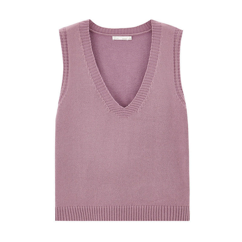 茵曼v领毛衣2020秋装新款套头马甲 茵曼筱茵毛衣