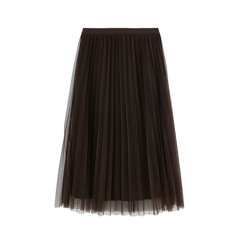 茵曼2020秋冬新款高腰百褶半身裙 茵曼筱茵半身裙