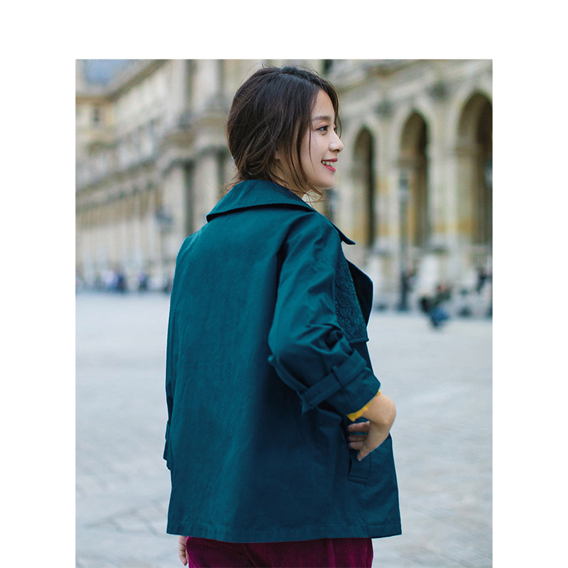 茵曼旗舰店特价清仓2020年秋装新款 茵曼翰飞短外套