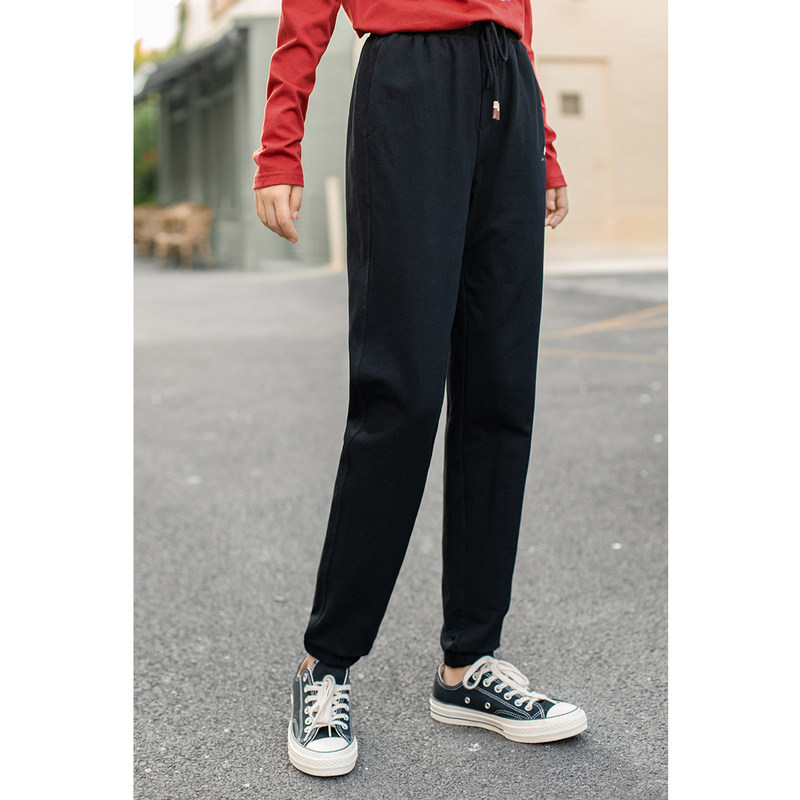 茵曼加绒加厚2020新款直筒运动裤 茵曼筱茵休闲裤