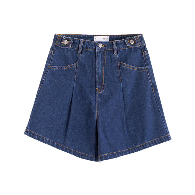 茵曼旗舰店2020年夏季新款直筒裤 茵曼翰飞牛仔裤