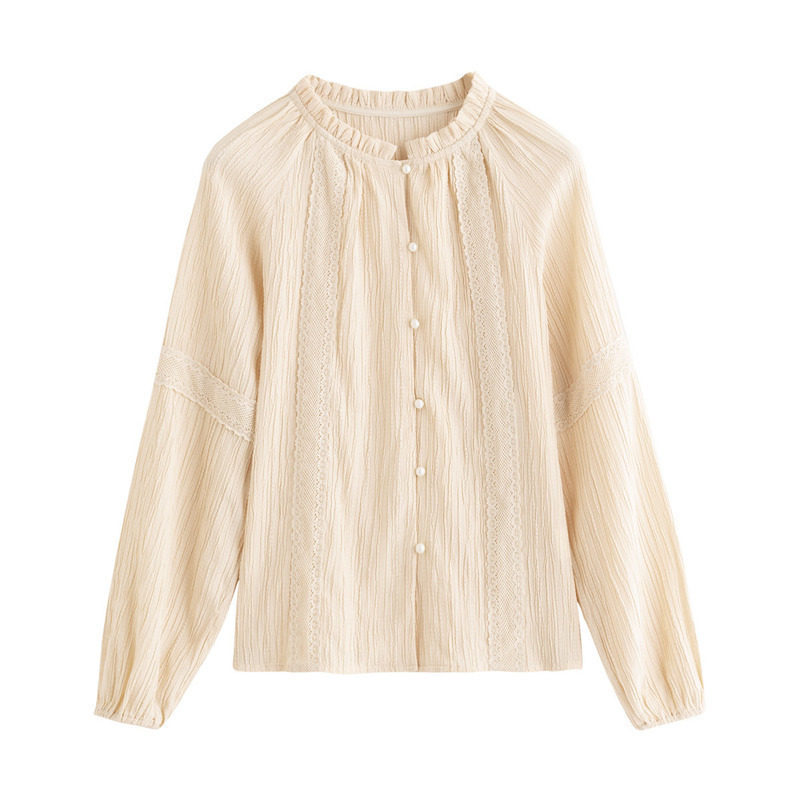 茵曼长袖复古甜美2020早秋新款衬衫 茵曼筱茵衬衫