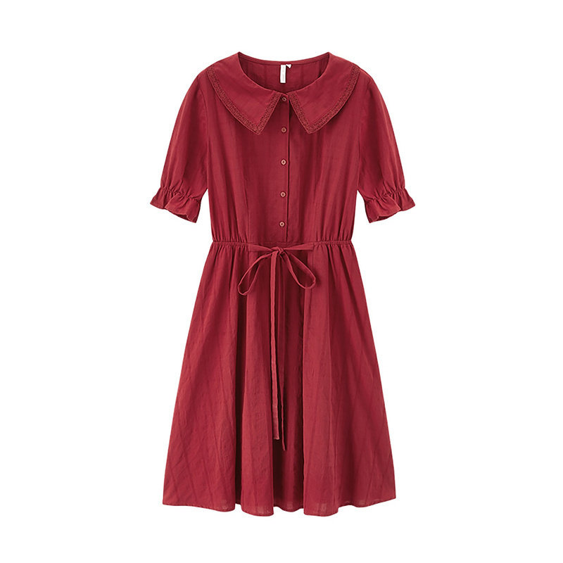 茵曼法式复古小奶紫色甜美连衣裙 茵曼翰飞连衣裙