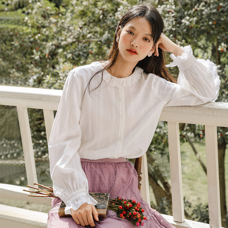 茵曼秋季2020新款韩版设计感衬衫 茵曼田田极客衬衫