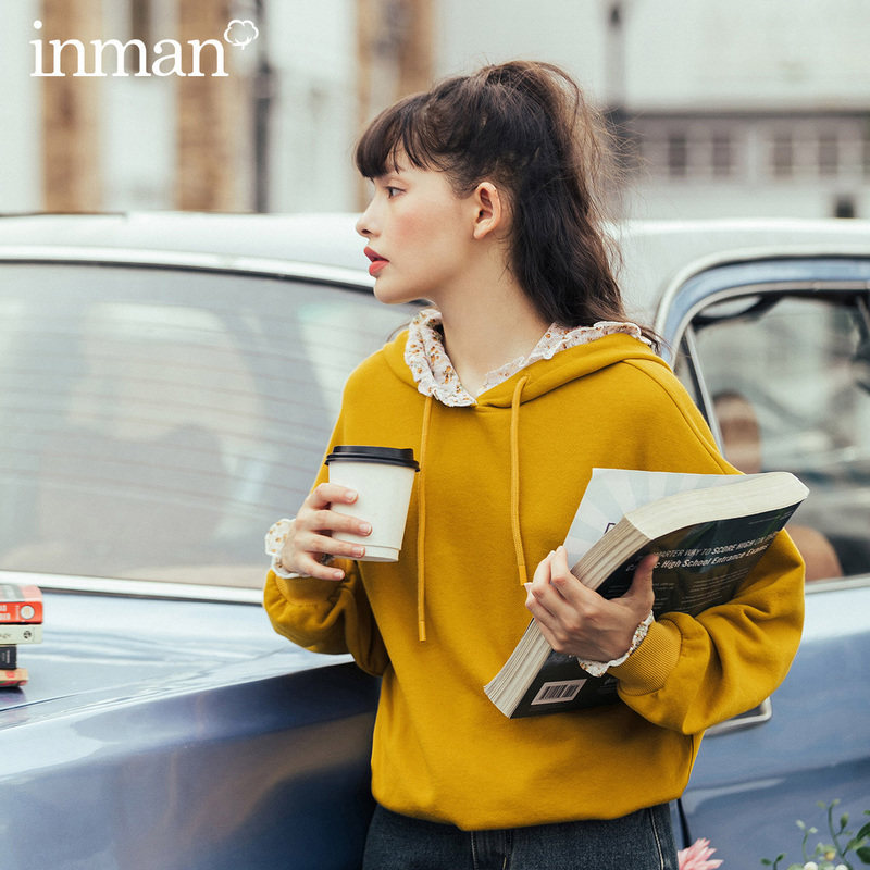 茵曼旗舰店日系戴帽连帽2020年卫衣 茵曼翰飞卫衣/绒衫