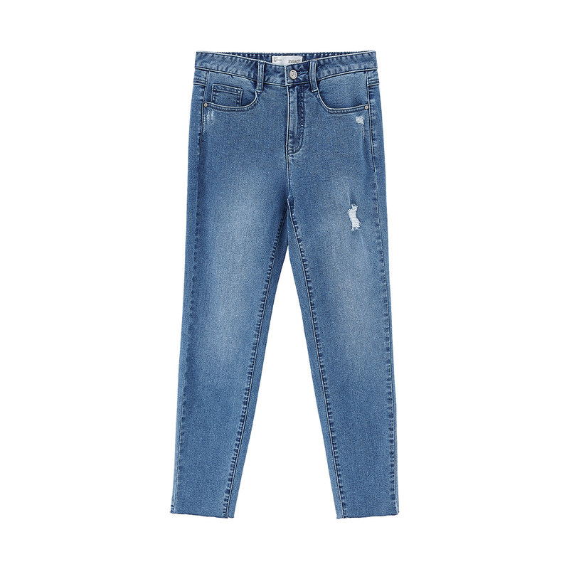 茵曼旗舰店2020年新款春秋季牛仔裤 茵曼翰飞牛仔裤