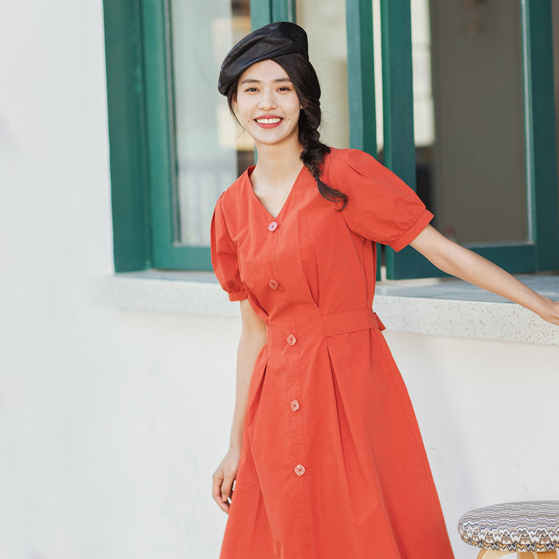  茵曼翰飞连衣裙