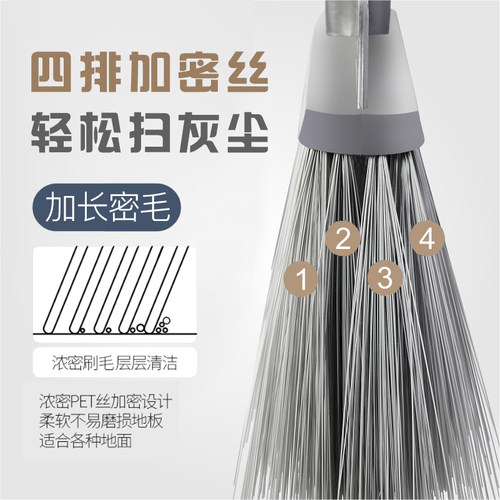 庭院硬毛大扫把单个室外马路工厂环卫笤帚加长加大家用户外大扫帚 - 图1