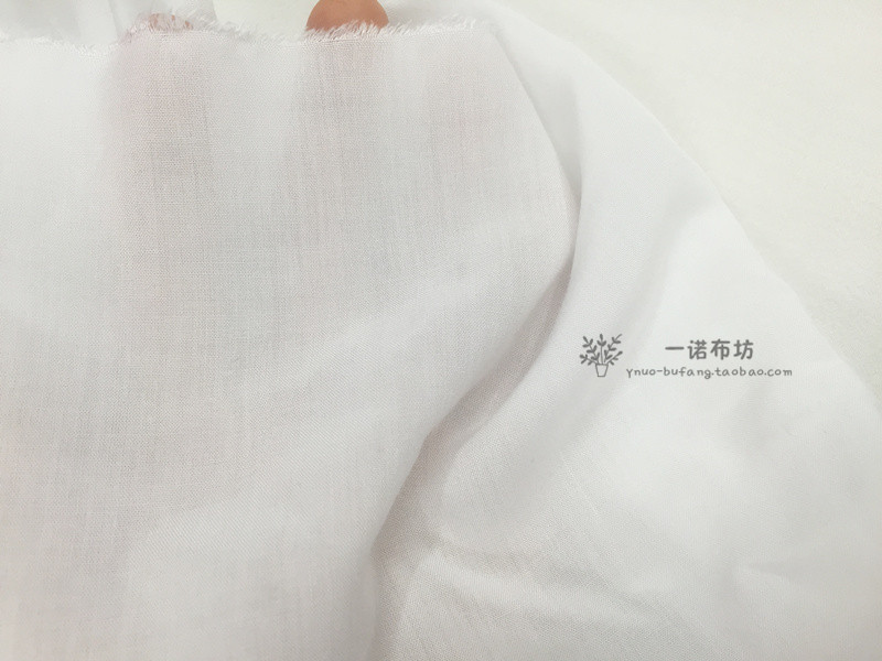 纯色全棉布料柔软白色宝宝衣服睡衣服装面料专用里布汉服内衬布料 - 图1