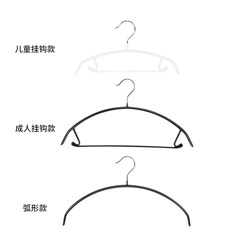 霜山高锰钢防滑无痕衣架防肩角日式浸胶衣架挂衣晾衣晒衣服撑子 - 图3