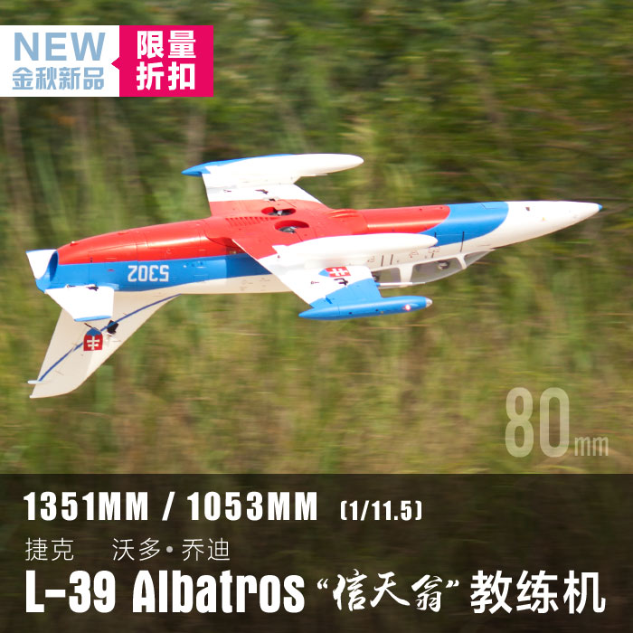 飞翼80mm L-39“信天翁”电动涵道模型飞机 - 图0