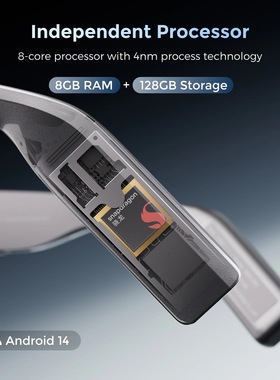 INMO AIR3智能AR眼镜双目全彩1080p光波导眼镜120hz高刷 巨幕高清