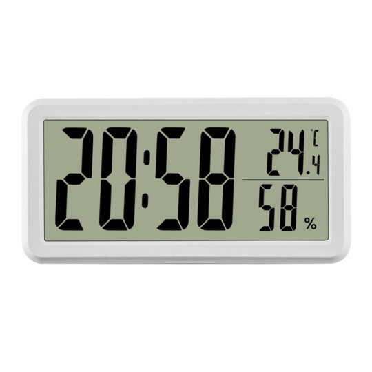 简约温湿度时钟电子钟表挂墙桌面磁吸冰箱厨房大数字磁铁闹钟贴墙