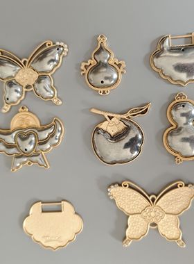 金属蛇葫芦贴布贴皮宋锦掐丝点翠滴胶手工diy刺绣饰品材料