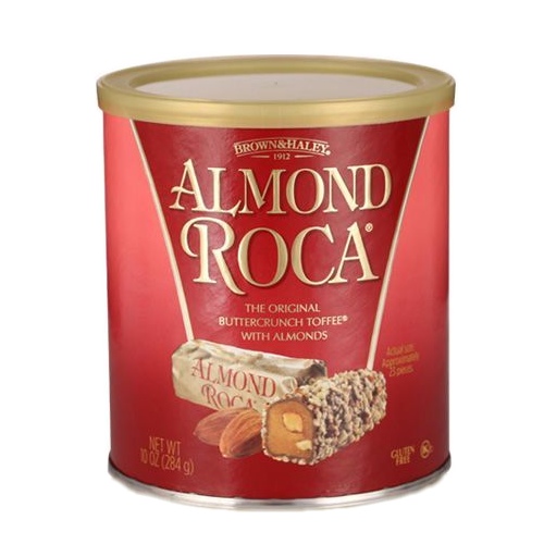 美国进口Almond Roca乐家杏仁糖 扁桃仁糖果罐装284g 822g 1190g - 图1