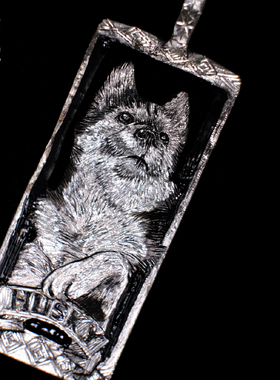 ooohhooo定制宠物项坠手工雕金