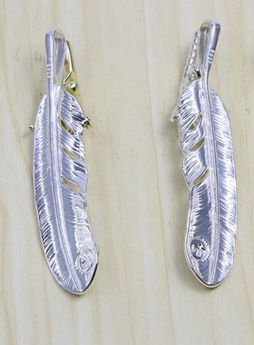 diy朋克风金色鹰爪羽毛饰品吊坠