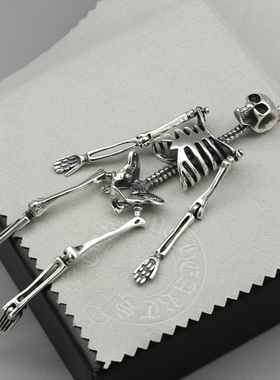 夸张骷髅头欧美挂饰复古夜店吊坠