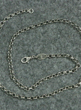 朋克风纯银十字架o型链