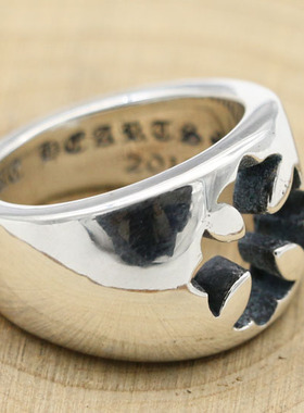 欧美风配饰纯银十字架戒指