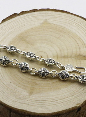 纯银宝剑朋克风十字架饰品手串