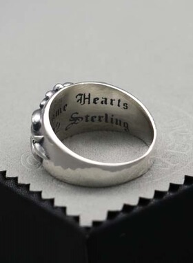 英伦风十字架纯银复古配饰戒指