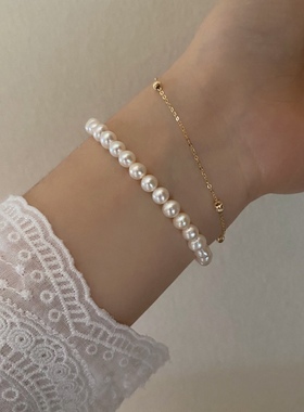 女14K包金极简百搭手链可水洗