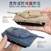 Mini-type infrared remote control for battle tank cross-country chariot military model charging toy small car gift