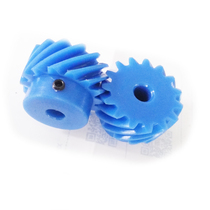 MC901 nylon blue oily self-lubricating screw gear 45 degrees staggered shaft inclined gear bevel gear chinlon