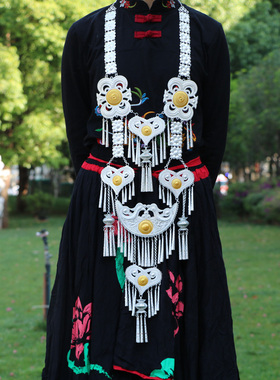 妈汝新款大凉山彝族挂饰银饰胸牌