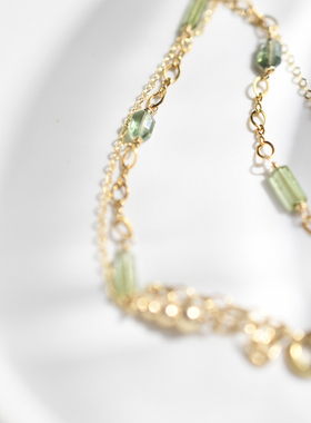 女碧玺原创招财手链三合一草