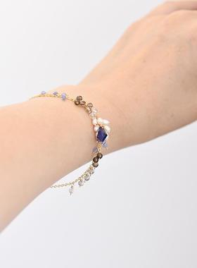 蓝宝石手链三合一草蓝宝石