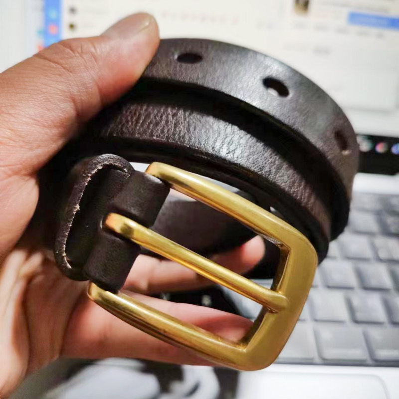 女士细款真皮腰带进口植鞣粒面加厚头层牛皮手工复古休闲铜扣皮带,淘宝优惠券,粉丝福利购,淘宝优惠卷