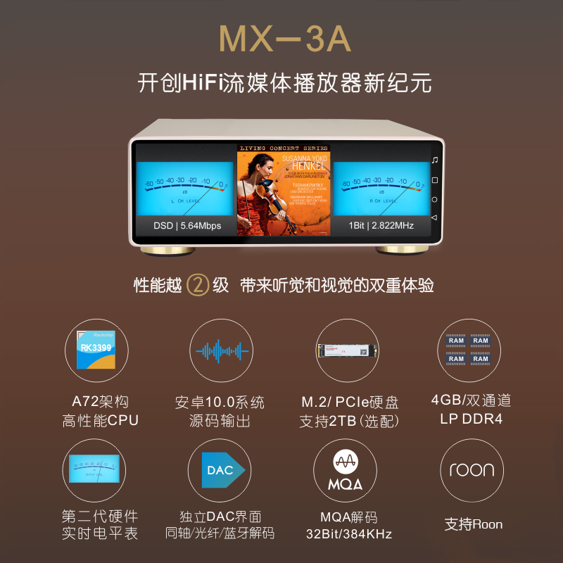 景丰MX-3A HiFi网络无损母带数字音乐播放器DSD512 MQA数播一体机 - 图2