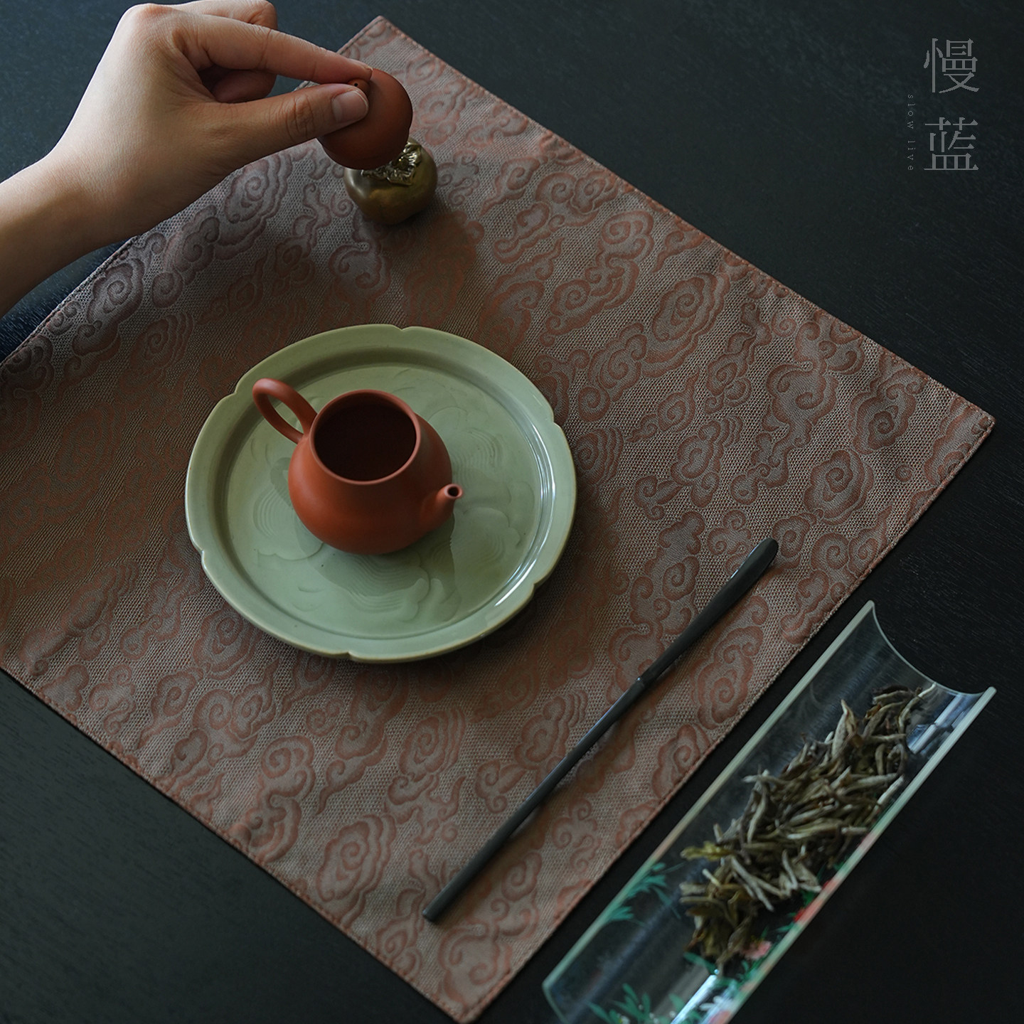 慢蓝 | 香云纱中式复古茶器收纳户外便携包茶具茶包手提包茶包袋,淘宝优惠券,粉丝福利购,淘宝优惠卷