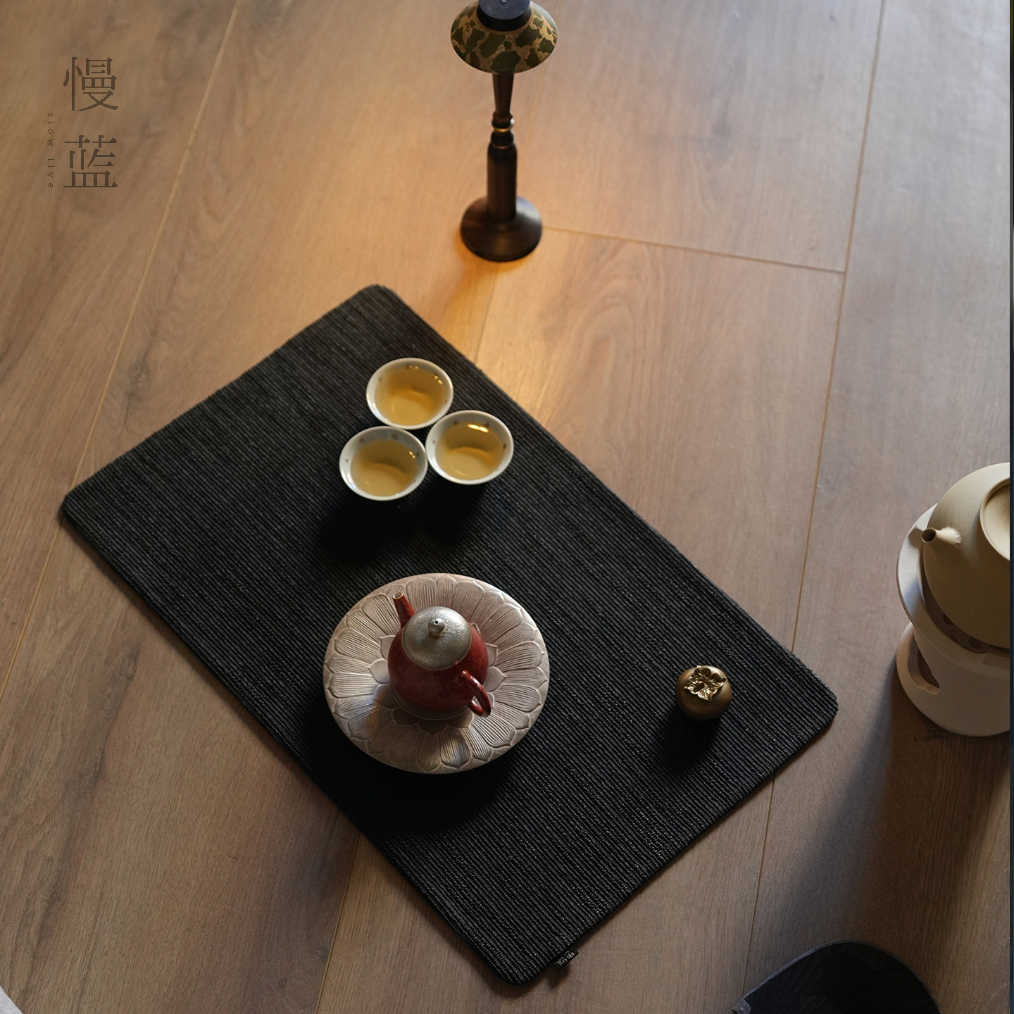 慢蓝茶席星砾玄影双面真丝香云纱红云纱茶席中式复古禅意茶桌布艺,淘宝优惠券,粉丝福利购,淘宝优惠卷